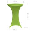 vidaXL Housse de table extensible 2 pcs 70 cm Verte