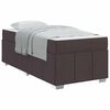 vidaXL Cadre de lit avec matelas Marron fonc&eacute; 90 x 200 cm tissu