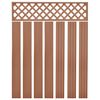 vidaXL Panneaux de cl&ocirc;ture de remplacement WPC 7 pcs 170 cm Marron