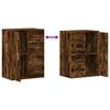 vidaXL Buffets 2 pcs ch&ecirc;ne fum&eacute; 59x39x80 cm bois d'ing&eacute;nierie