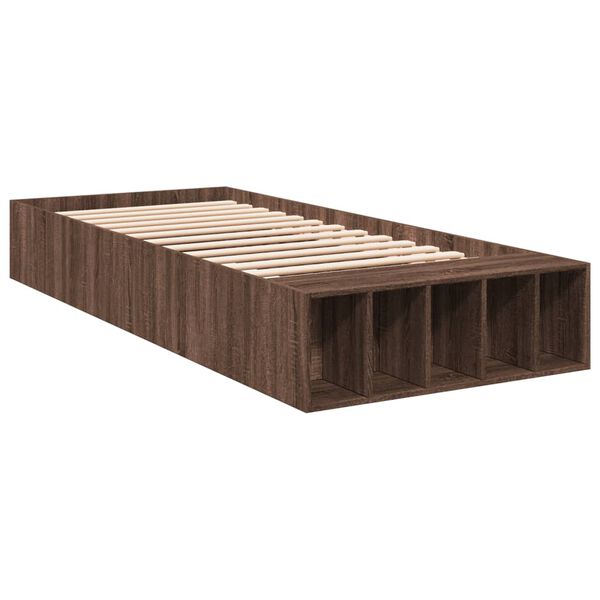 vidaXL Cadre de lit sans matelas chêne marron 75x190 cm