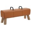 vidaXL banc Marron 110 x 30 x 45 cm Cuir v&eacute;ritable