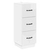 vidaXL Armoire &agrave; tiroirs Blanc brillant 33 x 34,5 x 87 cm