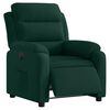vidaXL Fauteuil inclinable électrique vert foncé velours