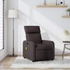 vidaXL Fauteuil de massage inclinable Marron fonc&eacute; Tissu