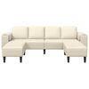 vidaXL Sofa en tissu avec coussin Crème 208 cm Tissu en velours côtelé
