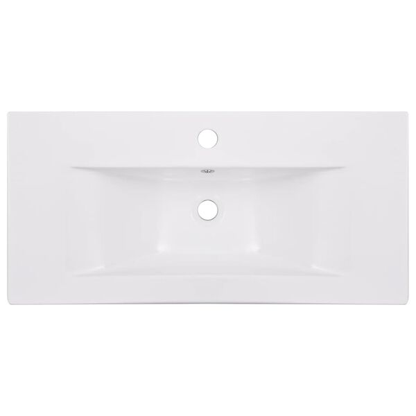 vidaXL Lavabo encastré 81 x 39,5 x 18,5 cm Céramique Blanc