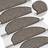 vidaXL Tapis d'escalier autocollants 30 pcs 65x21x4 cm gris et beige