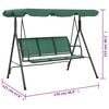 vidaXL Balancelle de jardin vert 170 cm textil&egrave;ne et acier
