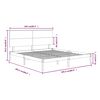 vidaXL Cadre de lit sans matelas 200x200 cm bois massif de pin