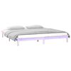 vidaXL Cadre de lit à LED sans matelas 160x200 cm bois massif