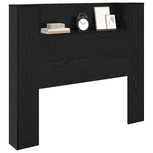 vidaXL Tête de lit Chêne noir 120 x 15 x 103,5 cm Bois d'ingénierie
