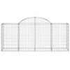 vidaXL Panier de gabions arqué 200x50x80/100 cm Fer galvanisé