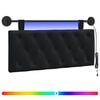 vidaXL T&ecirc;te de lit suspendue Avec lumi&egrave;re LED Noir Velours