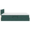 vidaXL Lit de Rangement avec matelas Vert foncé 140 x 200 cm Velours