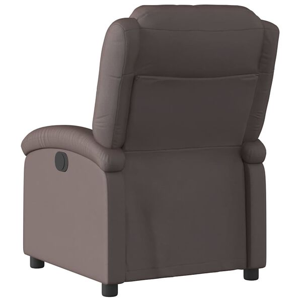 vidaXL Fauteuil inclinable marron fonc&eacute; cuir v&eacute;ritable