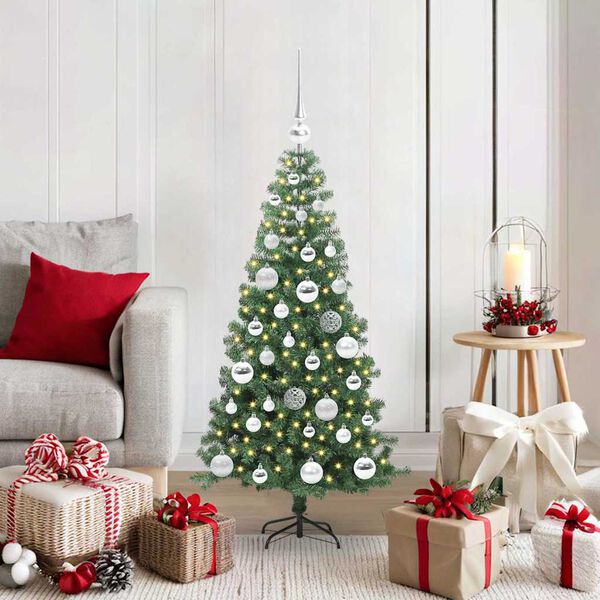 vidaXL Sapin de No&euml;l avec 150 LED avec support Vert 120 cm PVC