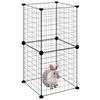 vidaXL Cage animaux de compagnie à 8 panneaux Noir 35x35 cm Acier