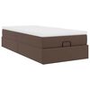 VidaXL Cadre de lit ottoman avec matelas marron 90x200 cm similicuir