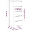 vidaXL Buffet avec tiroirs vieux bois 37,5x35x99 cm bois d'ing&eacute;nierie