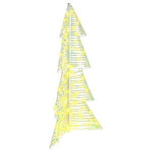 vidaXL Sapin de No&euml;l avec 100 LED Blanc chaud 120 cm PET