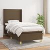 vidaXL Sommier &agrave; lattes de lit avec matelas Marron fonc&eacute; 90x200 cm