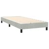 vidaXL Sommier &agrave; lattes de lit et matelas et LED gris clair 100x210cm velours