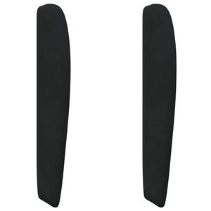 vidaXL Oreille de t&ecirc;te de lit Noir Velours