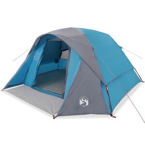 vidaXL Tente de cabine familiale 6 personnes bleu imperm&eacute;able