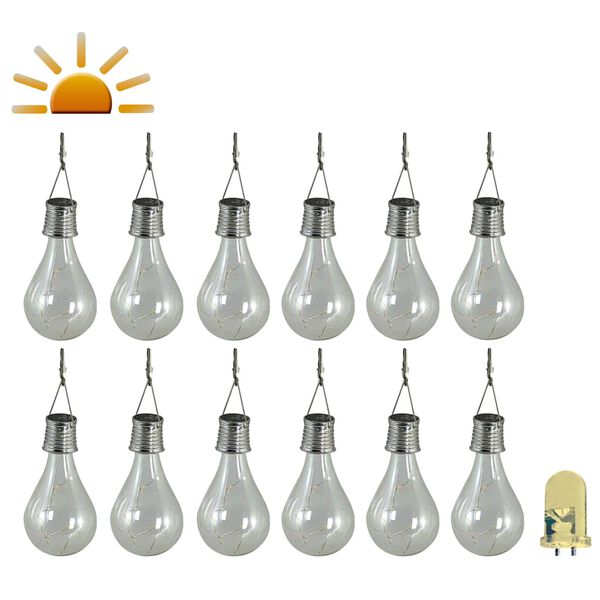 Luxform Lampe LED solaire de jardin 12 pcs Transparent 95220