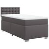 vidaXL Sommier &agrave; lattes de lit avec matelas Gris 100x200 cm Similicuir