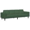 vidaXL Canap&eacute; Vert fonc&eacute; 250 x 77 x 76 cm Tissu en velours c&ocirc;tel&eacute;