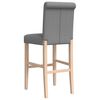 vidaXL Chaises de bar lot de 2 bois massif d'h&eacute;v&eacute;a et tissu