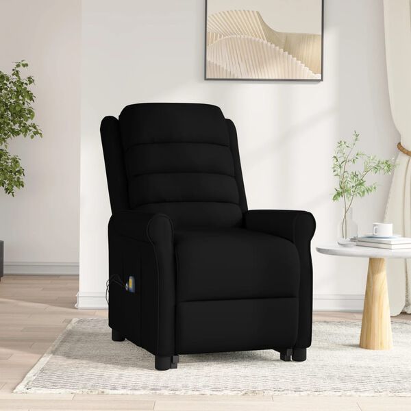 vidaXL Fauteuil de massage Noir Similicuir