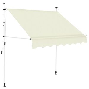 vidaXL Auvent manuel r&eacute;tractable 200 cm Cr&egrave;me