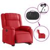 vidaXL Fauteuil inclinable &eacute;lectrique rouge similicuir