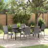vidaXL Ensemble de salle &agrave; manger pour jardin 7 pcs Gris