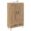 vidaXL Haut Armoire avec tiroir Ch&ecirc;ne artisanal 69,5 x 31 x 115 cm