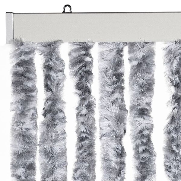 vidaXL Moustiquaire Blanc et gris 90x200 cm Chenille