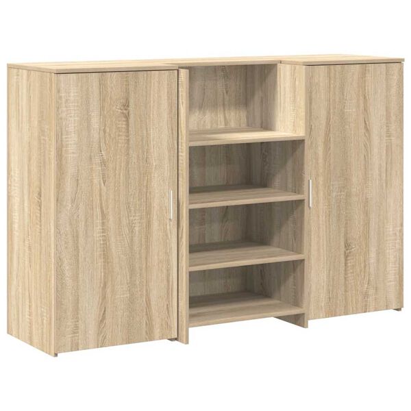 vidaXL Bureau r&eacute;ception ch&ecirc;ne sonoma 155x50x103,5 cm bois d'ing&eacute;nierie