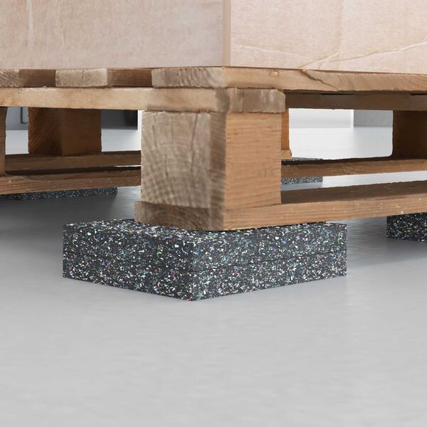 vidaXL Rouleau en caoutchouc Noir Caoutchouc