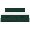 vidaXL Cadre de lit ottoman avec matelas vert fonc&eacute; 200x200 cm velours
