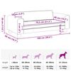 vidaXL Lit pour chien avec extension gris 100x50x30 cm similicuir