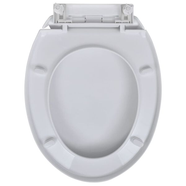 vidaXL Abattant WC avec frein de chute 2 pcs Plastique Blanc