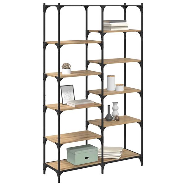 vidaXL &Eacute;tag&egrave;re ch&ecirc;ne artisanal 100 x 32 x 170 cm Bois d'ing&eacute;nierie