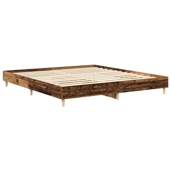 vidaXL Cadre de lit sans matelas vieux bois 160x200 cm bois ing&eacute;nierie