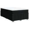 vidaXL Sommier &agrave; lattes de lit avec matelas noir 120x190 cm tissu