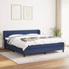 vidaXL Sommier &agrave; lattes de lit avec matelas Bleu 160x200 cm Tissu