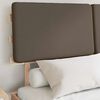vidaXL Cadre de lit avec t&ecirc;te de lit rembourr&eacute;e Taupe 140 x 190 cm