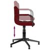 vidaXL Chaises &agrave; manger pivotantes lot de 4 rouge bordeaux velours